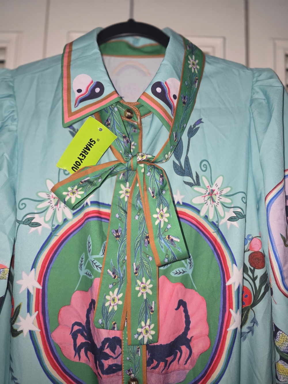 ALEMAIS Multicolor Evergreen Shirt Dress - Picture 13 of 16